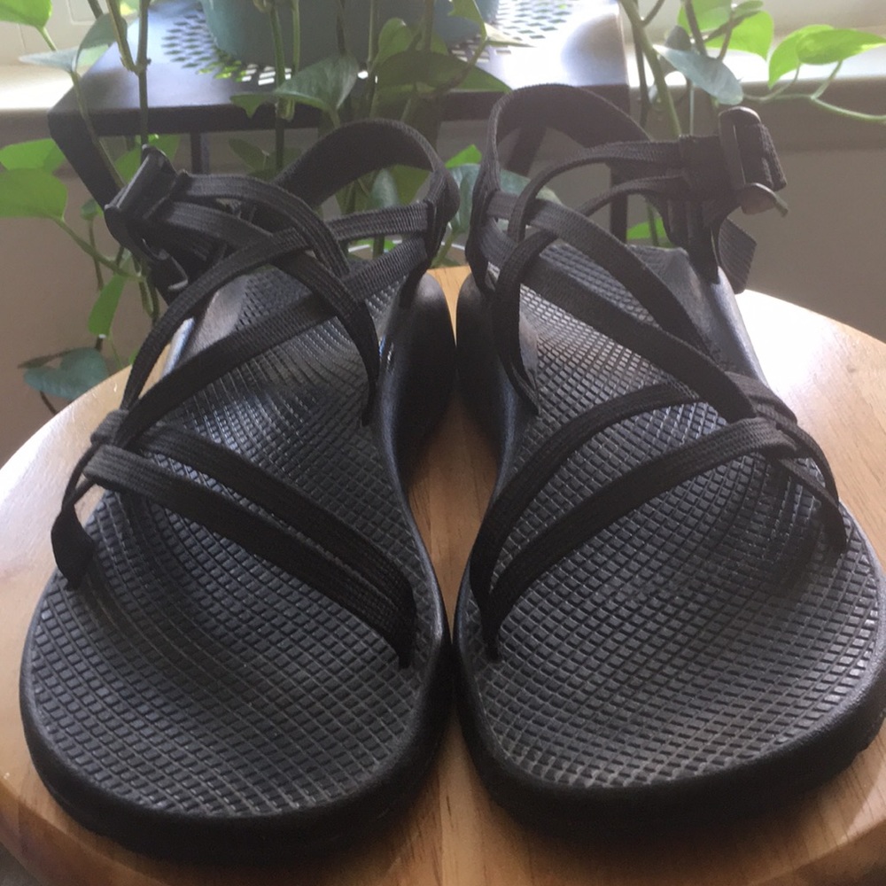 Black Criss-Cross Chaco Sandals